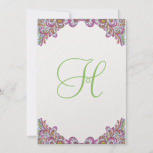 Framboise et chaux sur la Faire-part de mariage gl