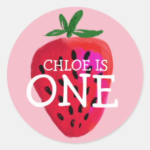 Framboise   Sticker personnalisé premier anniversa
