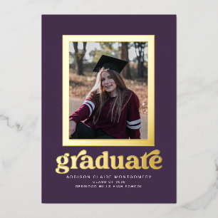 Frame à huile sur la Faire-part de graduation viol