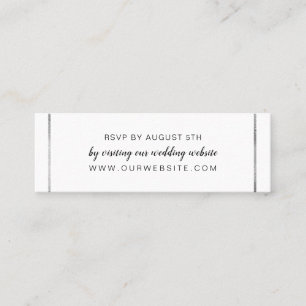 Frame de mariage argent rsvp mini carte en ligne