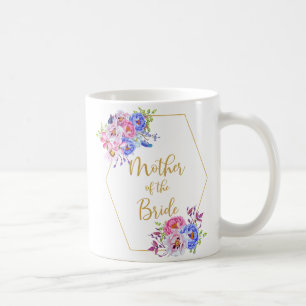 Frame florale Mère de la mariée Café Mug