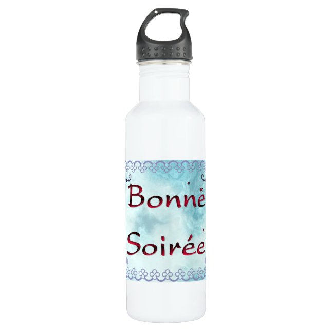 Français : Bouteille d'eau Bonne Soiree (Devant)