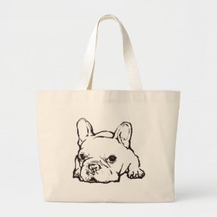 Français Bulldog à la main sac d'illustration gran