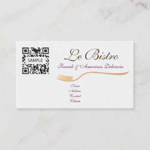 Français dinant de modèle de carte de visite bon