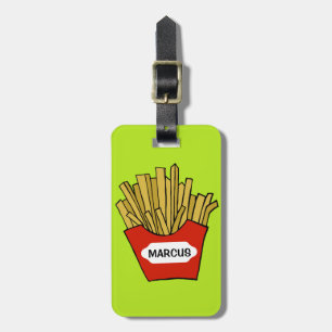 Français frites étiquette bagage personnalisée