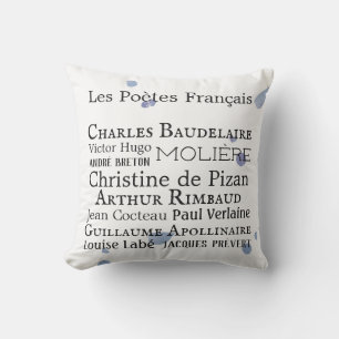 Français Poètes Coussin extérieur