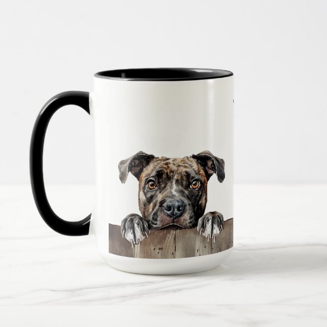 Français Staffordshire Bull Terrier Chien Mug (Gauche)