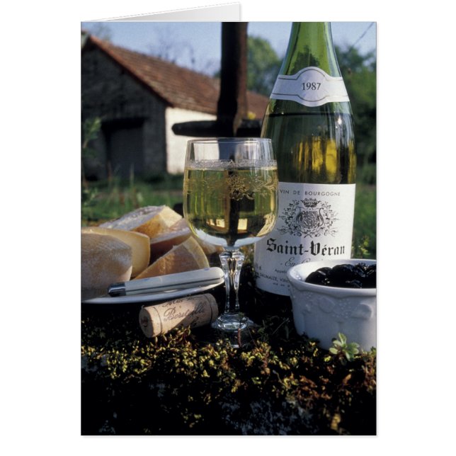 France, Bourgogne, Chablis. Vin local et (Devant)