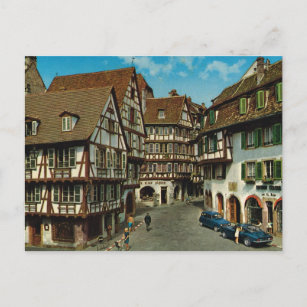 France, Colmar, Alsace, carte postale rétro