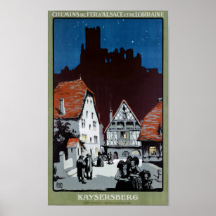 France Kaysersberg Restored Vintage Travel Poster