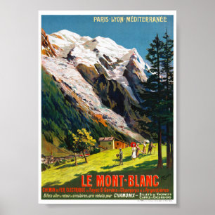 France Le Mont Blanc Affiche de voyage restaurée