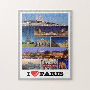 France - Paris - I Love - Jigsaw Puzzle