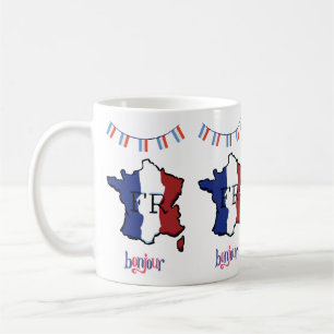 France - tasse avec drapeaux français