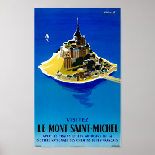 France Vintage Travel Poster Restored