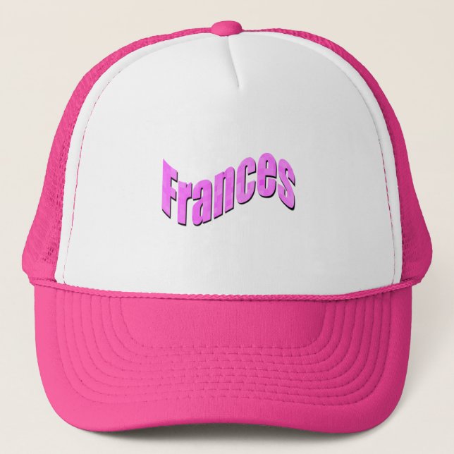 Frances en mosaïque rose Nom, Truckers Casquette (Devant)