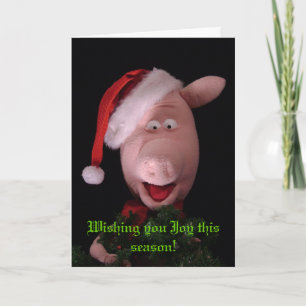 Francis la carte de Noël des cochons