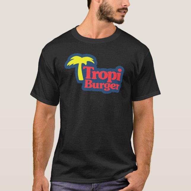 Franela de Tropi Burger - T-shirt d'hamburger de (Devant)