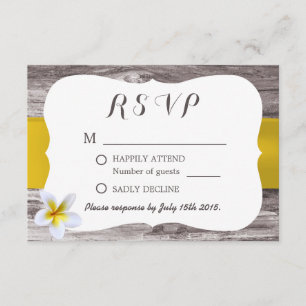 Frangipani blanc classique Mariage à thème RSVP