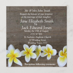 Frangipani Plage Mariage sur mesure Invitations