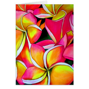 Frangipani rose Neon Plumeria Plage fleurs d'art