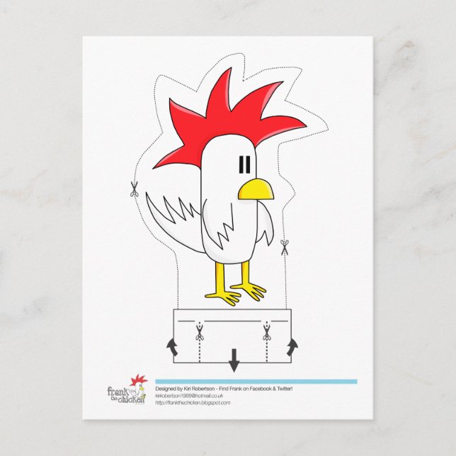 Frank le poulet - Carte postale à découper (Devant)