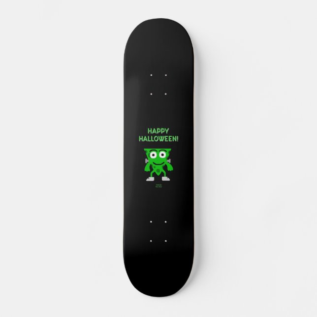 Franken Cheese Halloween Salutations Skateboard (Recto)