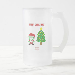 Franken de Noël Fromage Grande Mug en verre dépoli