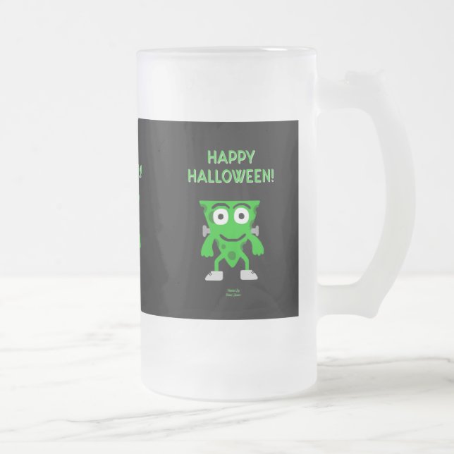 FrankenCheese Halloween Salutations Mug Frosted (Droit)