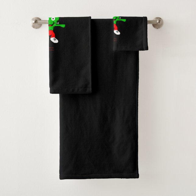 FrankenCheese Hugs Bathroom Towel Set (En situation)