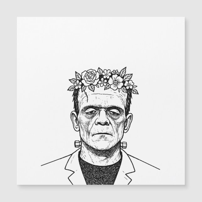 Frankenstein avec une couronne de fleurs (Devant)