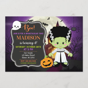 Frankenstein Mariée Halloween Invitation d'anniver