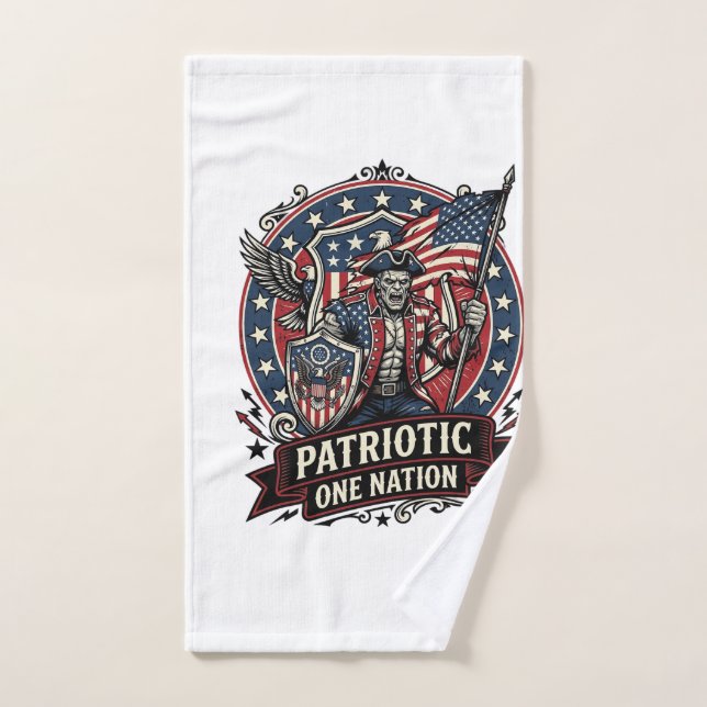 Frankenstein patriotique brute de liberté Monstre  (Serviette à main)