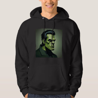 frankenstein, sweat - shirt à capuche noir