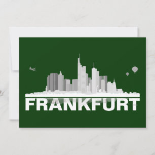 Frankfurt City Skyline Carte / Plie