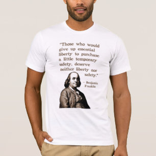 Franklin sur le T-shirt de liberté et de sécurité