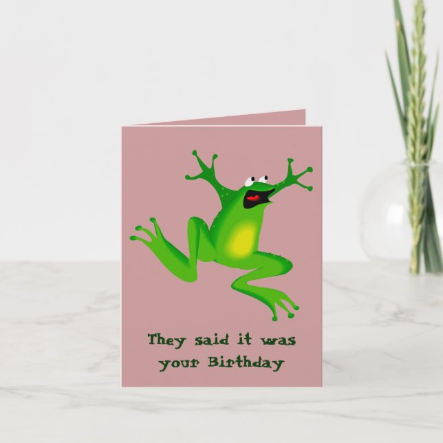 Frantic Frog Carte d'anniversaire Belt (Devant)
