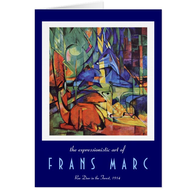 Franz Marc - cerf commun d'oeufs de poisson dans (Devant)