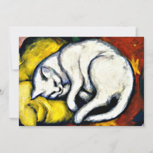 Franz Marc - Chat Blanc. Franz Marc 1912 peinture.