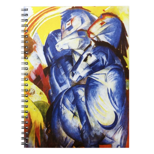 Franz Marc la tour du carnet bleu de chevaux (Devant)