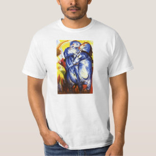 Franz Marc la tour du T-shirt bleu de chevaux