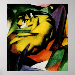 Franz Marc Série Poster vintage ~ Le Tigre