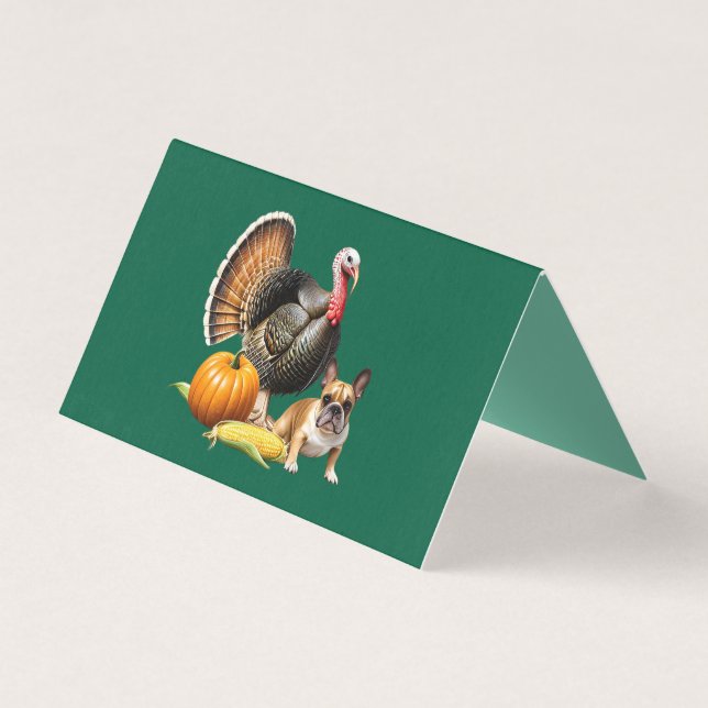 Französische Bulldogge Thanksgiving French Bulldog (Front)