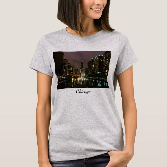 Frappe de foudre au-dessus du T-shirt de la rivièr (Devant)