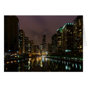Frappe de foudre sur la rivière Chicago