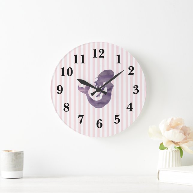 Frappe rose sirène Preppy Grosse horloge (Maison)