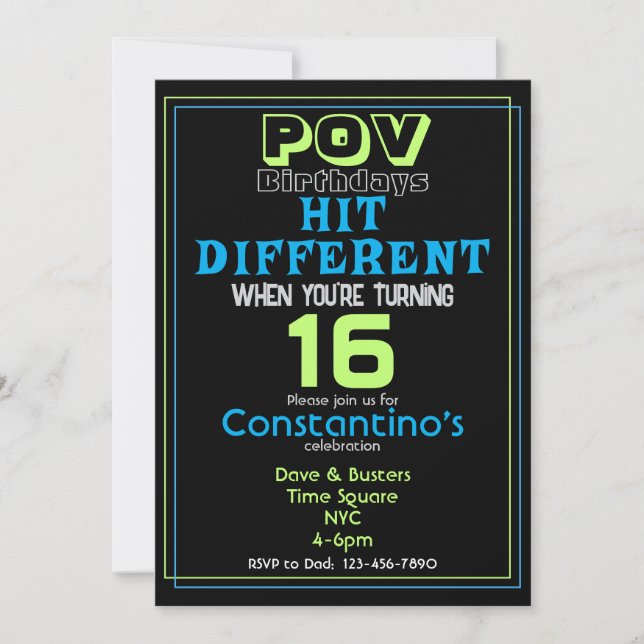 Frapper une autre invitation d'anniversaire (Devant)