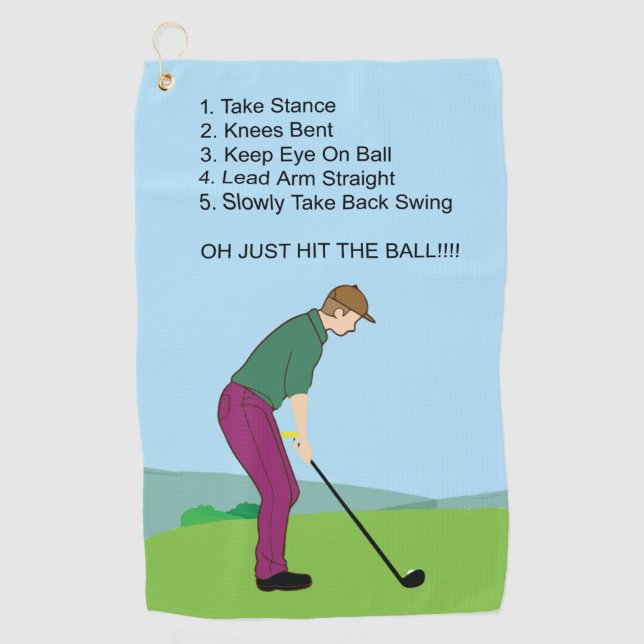 Frappez La Boule ! ! Serviette de golf (Devant)