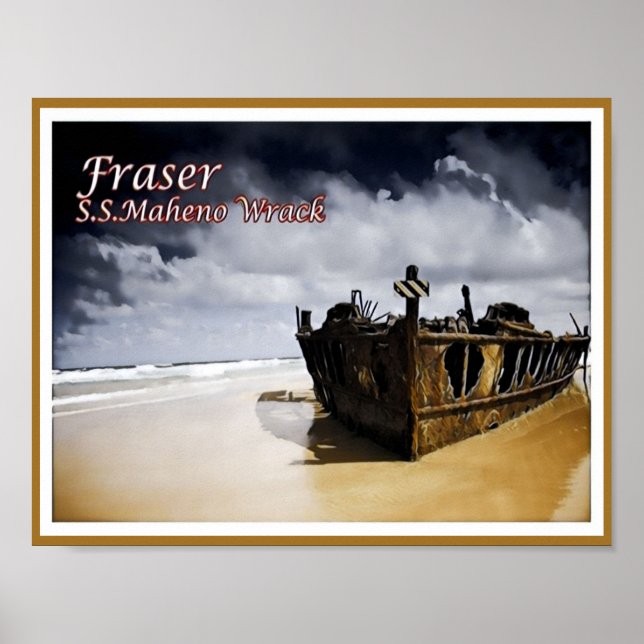 Fraser - S.S.Maheno Wrack - Australia - Poster (Devant)