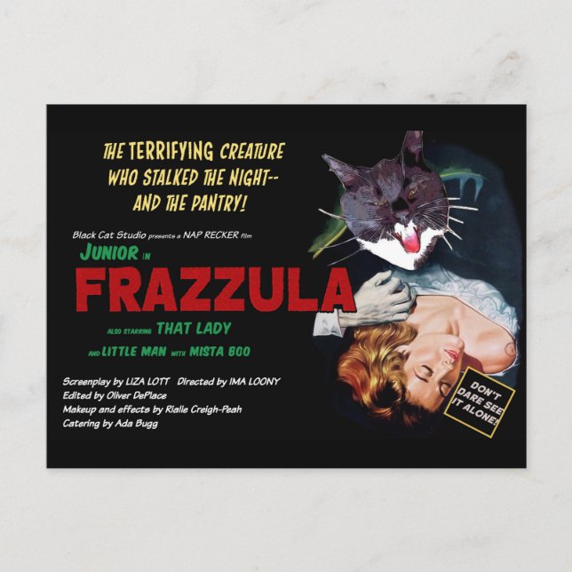 Frazzula ! Carte postale Chat Monster (Devant)