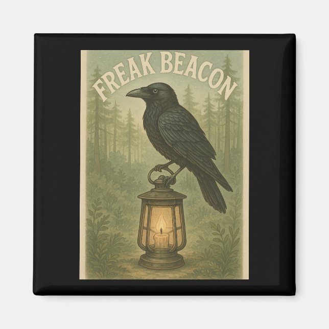 Freak Beacon Raven Magnet Carré (Devant)